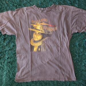 Bob Dylan Rolling Thunder Tee Portrait Lightning Graphic Vintage Style